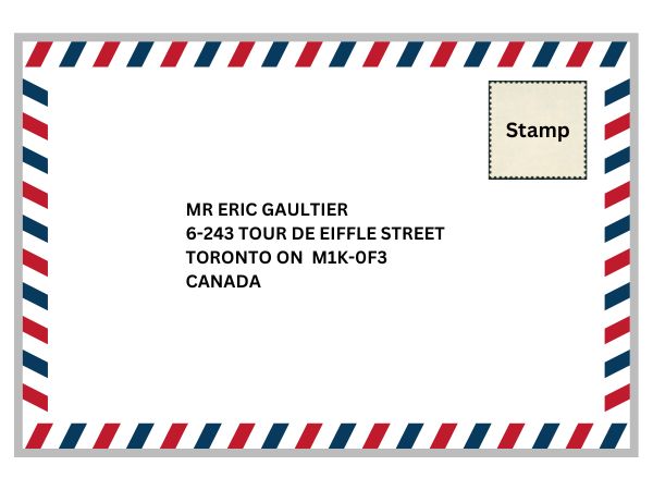 letter mail from canada to usa